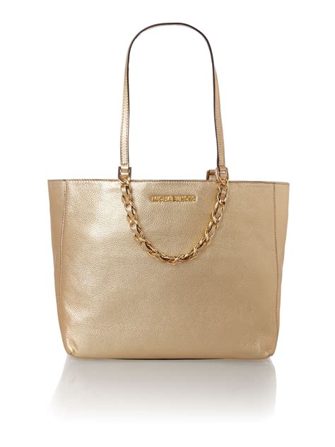 michael kors gold metallic handbags|Michael Kors gold purse large.